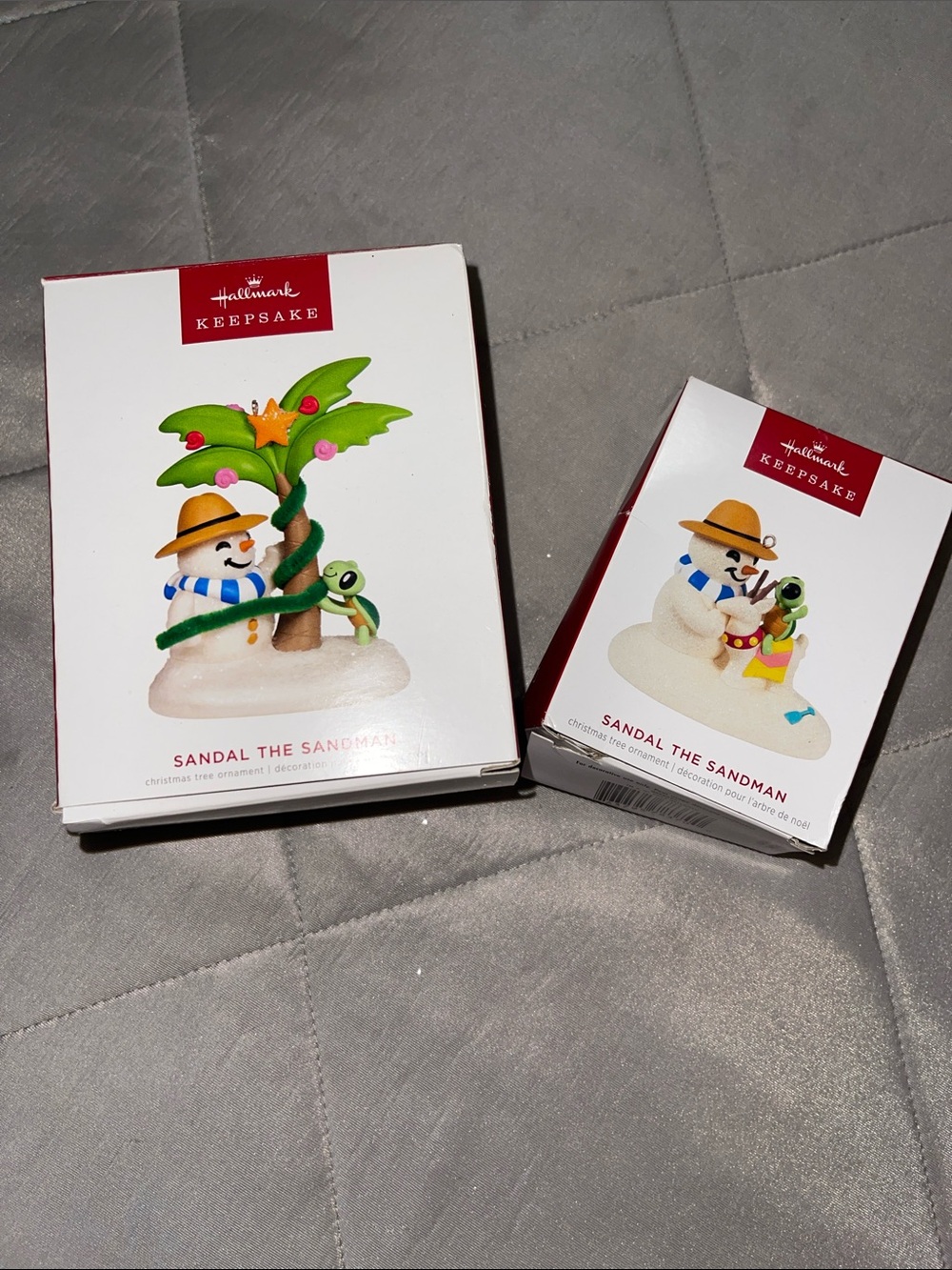 Hallmark Keepsake “Sandal the Snowman” Ornament Bundle – Set of 2